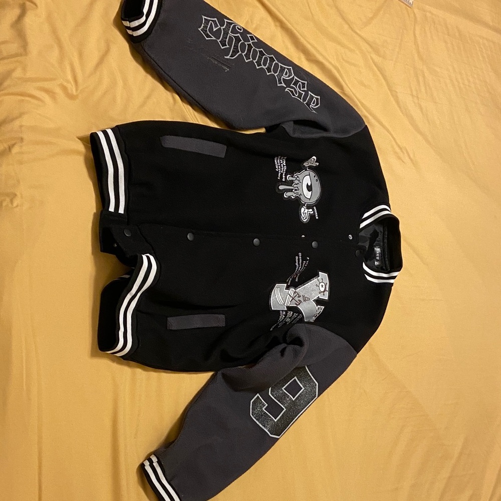 BNKW Black emo bomber Jacket